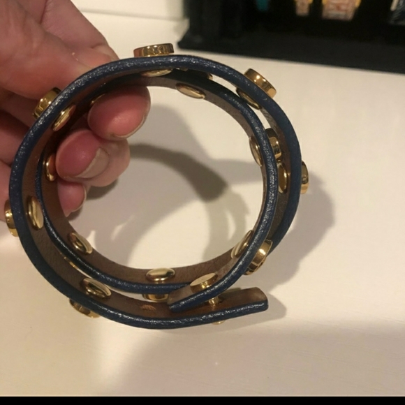 Tory Burch Yellow Leather Wrap Bracelet - Picture 4 of 7